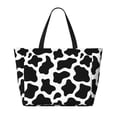 thumbnail image 2 of Fotbe Cow Print Black White Bolsa de Viaje para Playa - Resistente al Agua, Bolsa Tote de Gran Capacidad y Ligera con 7 Bolsillos para Mujeres y Hombres, 2 of 7