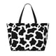 thumbnail image 2 of Fotbe Cow Print Black White Bolsa de Viaje para Playa - Resistente al Agua, Bolsa Tote de Gran Capacidad y Ligera con 7 Bolsillos para Mujeres y Hombres, 2 of 7