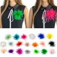 thumbnail image 4 of WINDLAND Feather Brooch Feathers Corsages Cloth Decorations Ostrich Feather Material, 4 of 21