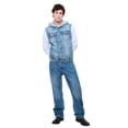 thumbnail image 6 of G-Style USA Men's Detachable Hood Denim Jean Vest DK108 - INDIGO - Large, 6 of 8