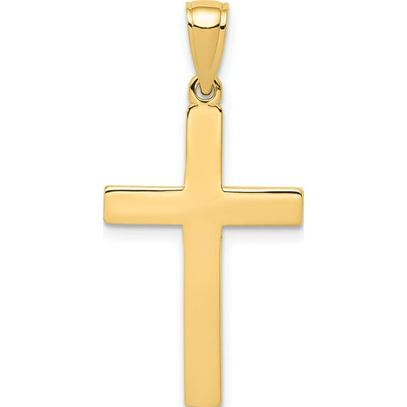 14K Yellow Gold Cross Pendant (31.5 X 15.5) Made In United States d3495