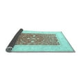 thumbnail image 2 of Ahgly Company Indoor Round Oriental Light Blue Traditional Area Rugs, 8' Round, 2 of 4