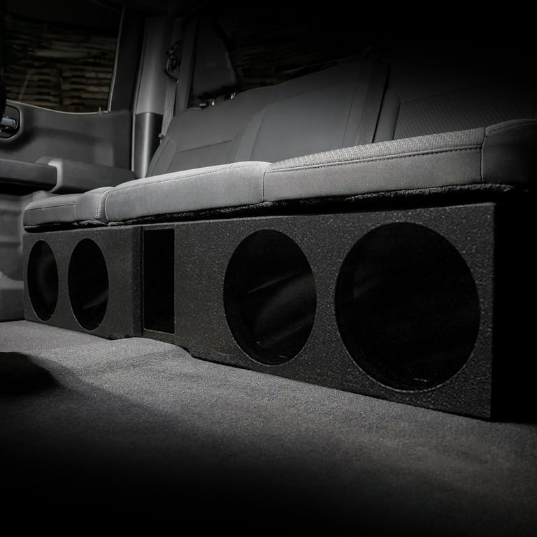 QPower 8 Inch Quad Port Subwoofer Box for GMC and Chevy Crew