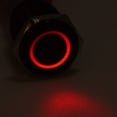 thumbnail image 2 of JacobsParts Latching Maintained Pushbutton ON/OFF Switch Black Aluminum Metal with Red LED fits 5/8" (16mm) Diameter Panel Cutout Hole, 2 of 5