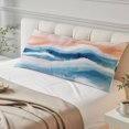 thumbnail image 5 of Orange Navy Blue Ombre Body Pillow Cover 20x54, Abstract Beach Waves Gradient Decorative Pillowcase with Zipper, Microfiber Pillow Protector, Soft Breathable Long Lumbar Pillowcases for Women, 5 of 9