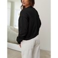 thumbnail image 6 of Women’s Solid Color Short Cardigan Sweater – Single-Breasted Long Sleeve Knit Top for Casual Wear Layering, 6 of 6