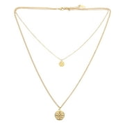 MOV Golden Double Layer Star Pendant Necklace for Women