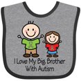 thumbnail image 3 of Inktastic I Love My Brother With Autism Girls Baby Bib, 3 of 4