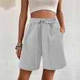 thumbnail image 2 of Women's Active Shorts Summer Lightweight Design Casual Wide Leg Crop Pants With Drawstring, 2 of 3