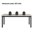 thumbnail image 3 of Industrial Dining Table for 6-8 – Large Rectangular Wooden Kitchen Table with Sturdy Metal Legs, Rounded Corners – Multi-Purpose Computer Desk – Rustic Grey, 1.8m x 0.9m, 3 of 7