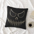 thumbnail image 4 of LNWH Decorative Pillow Covers, Scary Evil Jack-o-lantern Square Sofa Decorative Knit Pillow Case, 24"x24", 4 of 8
