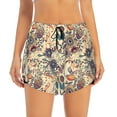 thumbnail image 2 of Balery Floral With Birds Pattern Women's Running Shorts with Liner 2 Pockets Elastic Workout Athletic Gym Yoga Shorts-XX-Large, 2 of 7