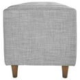 thumbnail image 3 of Accent Bench with Wooden Tapered Legs, Light Gray- Saltoro Sherpi, 3 of 5