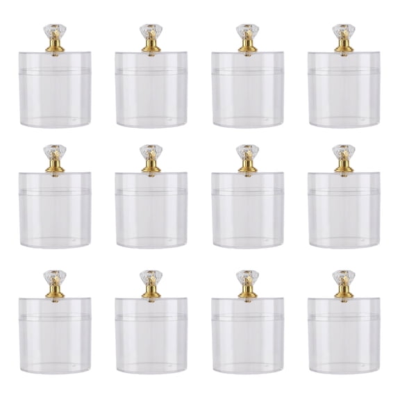 12Pcs Cylindrical Candy Box Clear Plastic Candy Chocolate Container For Wedding Birthday Party Decoration Gift Packaging