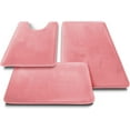 thumbnail image 2 of 3-Piece Non-Slip Bathroom Rug Set – Ultra-Absorbent Coral Fleece Mats for Toilet, Vanity & Wet Floors, Machine-Washable Anti-Skid Bath Mats&nbsp;, 2 of 9