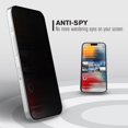 thumbnail image 3 of WWS-Vena Protecteur d'Écran en Verre Trempé 2 Voies Compatible avec Apple iPhone 15 Pro Max (6.7 Pouces-Inch) - 3 Packs, (9H Dureté, Verre Incassable) Film Anti-Espion Sans Bulles avec Installation, 3 of 4