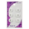 Le Bouton 1/2" Two Hole Button-Matte White, 6 Count