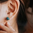 thumbnail image 5 of Raw Blue Apatite Crystal Women Healing Reiki Stud Earrings Dainty Gifts Natural, 5 of 6