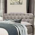 thumbnail image 2 of Bowery Hill Upholstered Full/Queen Headboard in Stone Fabric, 2 of 2