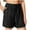 Black, variant on Diufon Girls Linen Shorts Kids Summer Casual Drawstring Elastic High Waist Shorts Vacation Beach Shorts