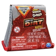 Angle View: Monster Jam, Official Monster Dirt (Red) 5oz Refill Container