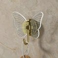 thumbnail image 2 of 1pc Creative Butterfly Shaped Towel Hook, Bathroom Punching Multi-functional Storage Robe Towel Rack, Door Back Purse Key Sundries Hanger, Bathroom Accessories, 2 of 4