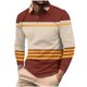 thumbnail image 2 of Blusa y camisa de manga larga con cuello vuelto para hombre, informal, con cuello vuelto, estampado, para fitness, deportiva, de manga larga, de poliéster, 2 of 5