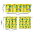 thumbnail image 6 of Colorful Dinosaur Curtains for Kitchen - 3 PC Set with Flying Dino & Planets Design, Bold Roaring Dino Print Rod Pocket Window Panels, Modern Abstract Dino Lover Decor, 6 of 6