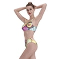 thumbnail image 6 of Picia Colorful Easter Eggs Women's High Waisted Bikini Scoop Neck Swimsuit Two Pieces Bathing Suit-Medium, 6 of 8