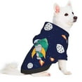 thumbnail image 2 of Fotbe Astronaut Dinosaur and Space Print Small Dog Sweater Hoodies Pet Grey Hooded Soft Fleece Sweatshirts with Pocket Fall Winter Puppy Cat Sweaters Warm Clothes-Small, 2 of 7