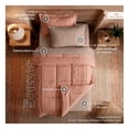 thumbnail image 3 of Set Edredón Individual + Funda De Almohada + Sábanas 7 Pzas Real Textil Ladrillo - Café, 3 of 8