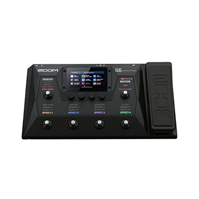 Zoom G6 Guitare Processeur Multi-Effets avec Pédale d'Expression, Interface Tactile, 100+ Effets Intégrés, Modélisation Amp, IR's, Looper, & Interface Audio pour Enregistrement Direct sur Ordinateur