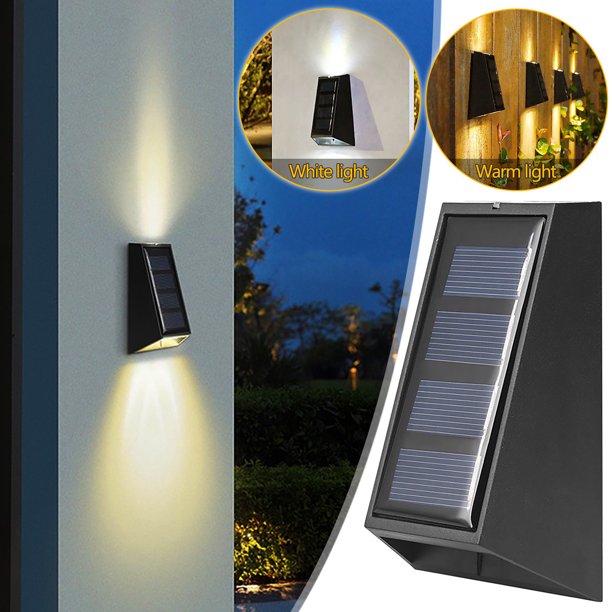 Ganfancp Lámpara Solar Exterior Lámpara de Pared Patio Exterior Decoración Villa Exterior Pared Jardín Disposición Pared Lavado Focos Ofertas Flash Liquidación 1X Luz de Jardín