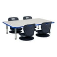 thumbnail image 4 of Shapes 360-Degree Swivel Floor Chair with Back Rest Navy (Pack of 2), 4 of 9