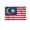 2x3 ft Nylon Flag, variant on AGAS Malaysia Flag 12x18 inch - 24" Wood Pole 100% Polyester Double Stitched Malaysian National Mini Handheld Flag