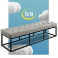 thumbnail image 1 of Serta at Home Danes Tufted Bedroom Bench in Pearl Gray, 1 of 9