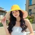 thumbnail image 2 of Wide Brimmed Sun Protection Hat - Summer Travel Accessory with Foldable & Stylish Design for Women, 2 of 9