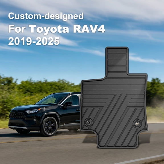 Fit for Toyota RAV4 2019-2025 All Weather Waterproof Heavy Duty Anti-Slip Rubber 1st & 2nd Row Floor Mats