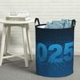 thumbnail image 6 of Fotbe Happy New Year 2025 A Pattern Laundry Basket with Handles, Waterproof Large Laundry Hamper, Wash Bag for Corner Dorm, Rolling Laundry Basket with Handles-, 6 of 6