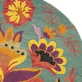 thumbnail image 4 of Safavieh  Handmade Blossom Blue Indoor Wool Rug 8' x 8' Round 8' Round Indoor,Handmade Round, 4 of 5