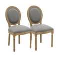 Furniliving French Country Dining Chairs, Line Fabic Dining Room Chairs