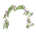 thumbnail image 4 of Guirnalda floral de enredadera artificial, guirnalda de flores de seda, decoración de hojas falsas Violeta, 4 of 9