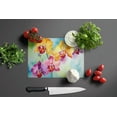 thumbnail image 4 of Orchids in Watercolor Glass Cutting Board Large 12 in x 15 in, 4 of 5