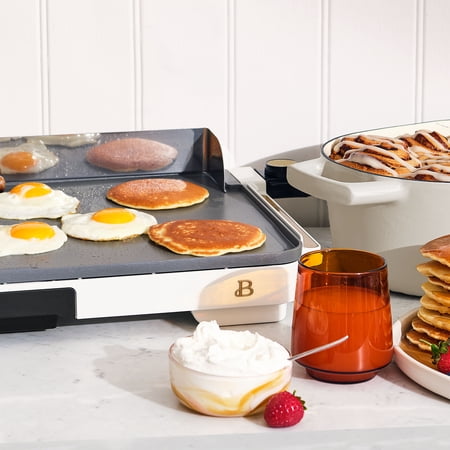 Beautiful Griddle 12x22 with backsplash, White Icing NEEDS CLEANING