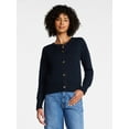 thumbnail image 3 of Time and Tru Women's Button Front Cardigan Sweater, Midweight, Sizes XS-XXXL, 3 of 7