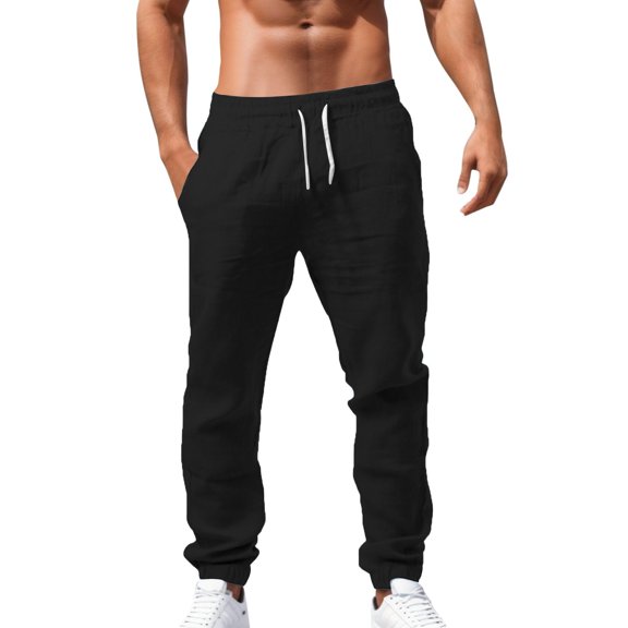 Men's Casual Pants Relaxed Fit Trousers with Pockets Pants