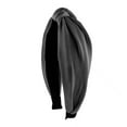 thumbnail image 2 of opolski Women Knotted Headband Candy Color Fabric Hair Hoop Elastic Head Band Wide Hairband Hair Accessories Black, 2 of 8