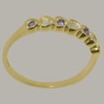 thumbnail image 4 of LBG British Made 18k Yellow Gold Natural Opal & Amethyst Womens Promise Ring - 33 size options - Size 7.75, 4 of 9