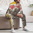 thumbnail image 7 of Lsque Floral Sunglasses Cat Art Pattern Long Sleeve Pajama Set for Men - Soft 2-Piece Sleepwear and Loungewear Set with Pockets, Comfy Nightwear-X-Large, 7 of 7