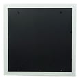 Gallery Solutions 18x18 Flat White Wall Frame with Double White Mat For